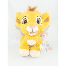  peluche simba bébé lion assis jaune marron 